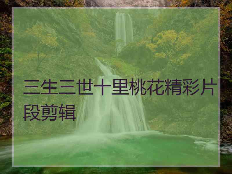 三生三世十里桃花精彩片段剪辑