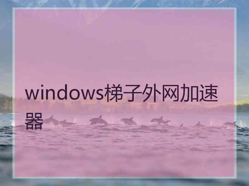 windows梯子外网加速器