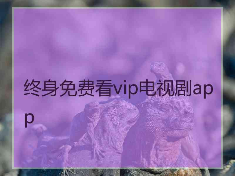 终身免费看vip电视剧app