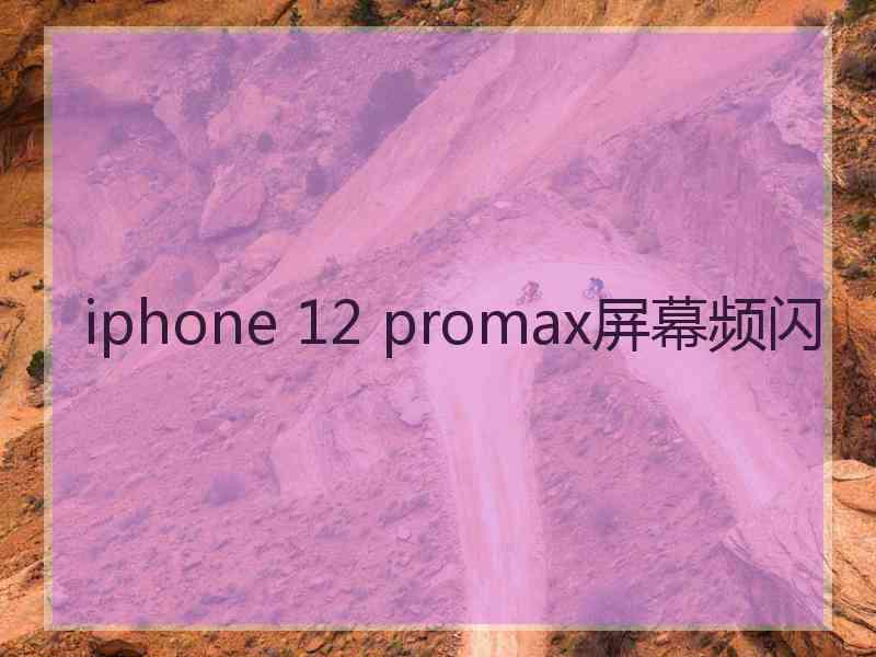 iphone 12 promax屏幕频闪