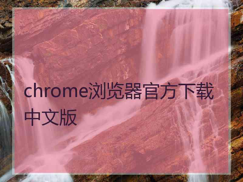 chrome浏览器官方下载中文版