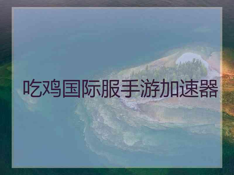 吃鸡国际服手游加速器