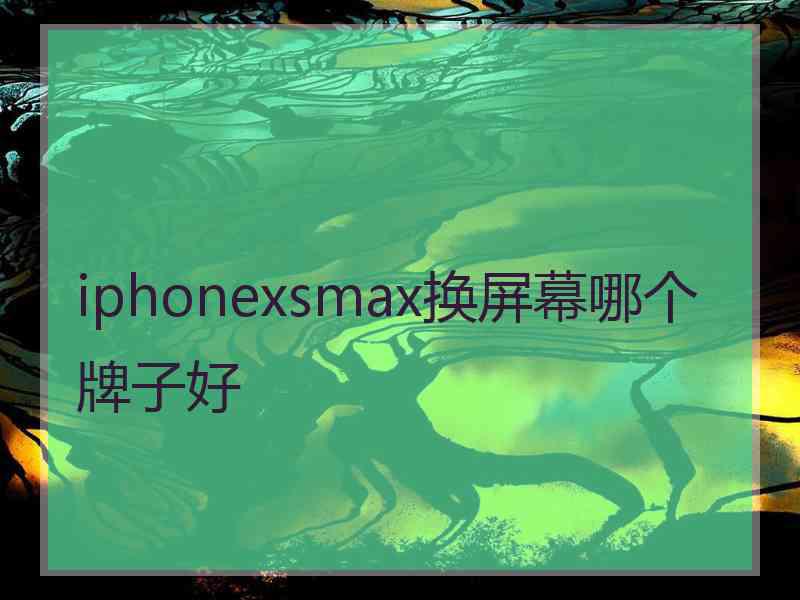 iphonexsmax换屏幕哪个牌子好