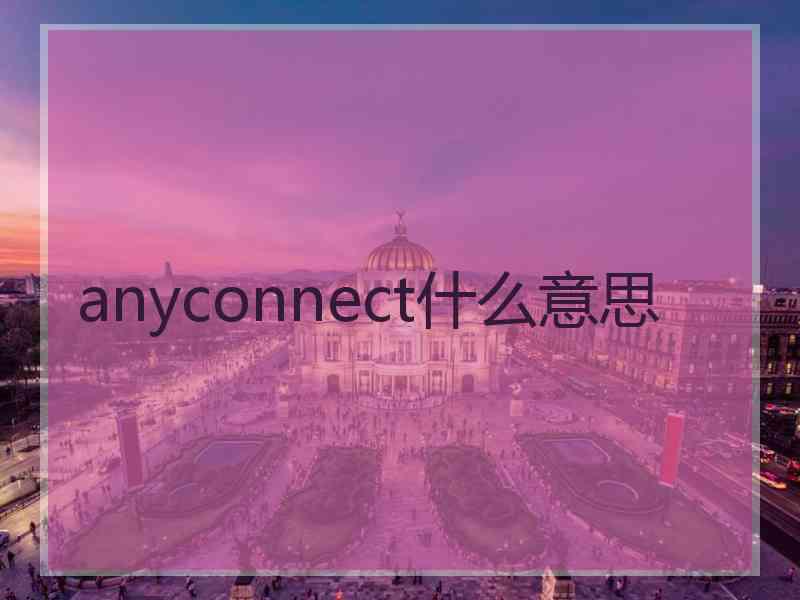 anyconnect什么意思