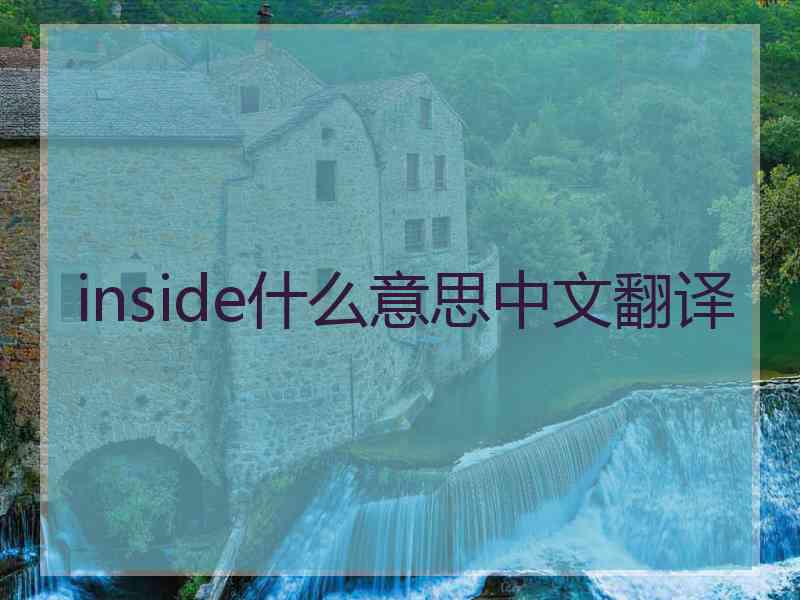 inside什么意思中文翻译