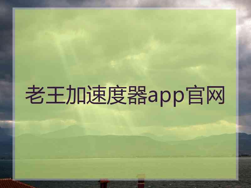 老王加速度器app官网