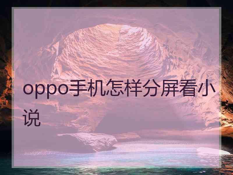 oppo手机怎样分屏看小说