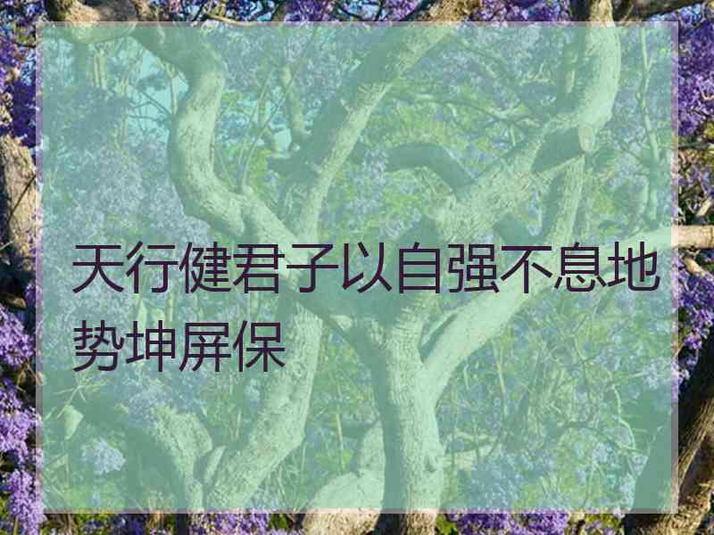 天行健君子以自强不息地势坤屏保