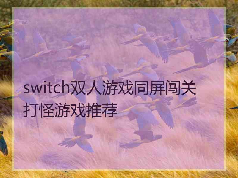 switch双人游戏同屏闯关打怪游戏推荐