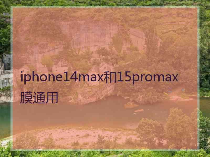 iphone14max和15promax膜通用