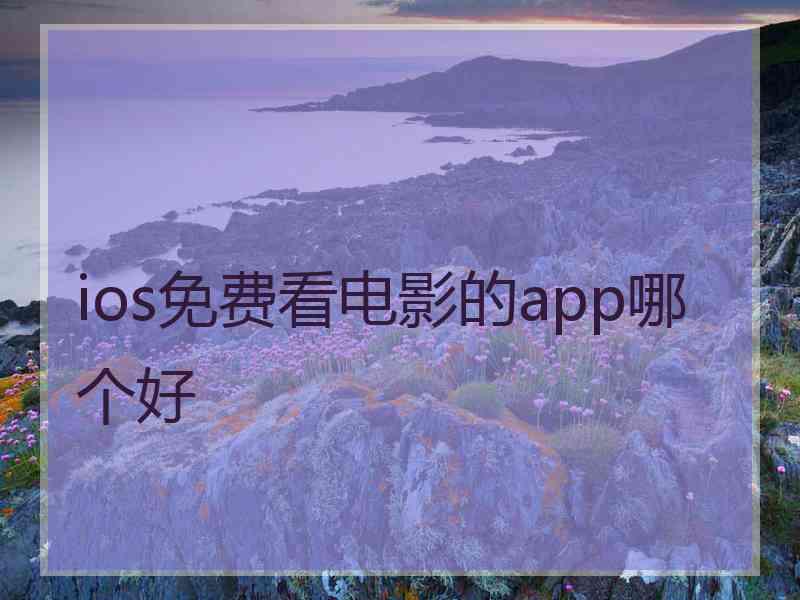 ios免费看电影的app哪个好