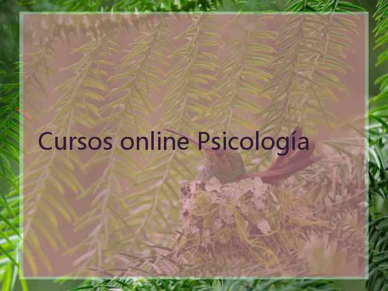 Cursos online Psicología