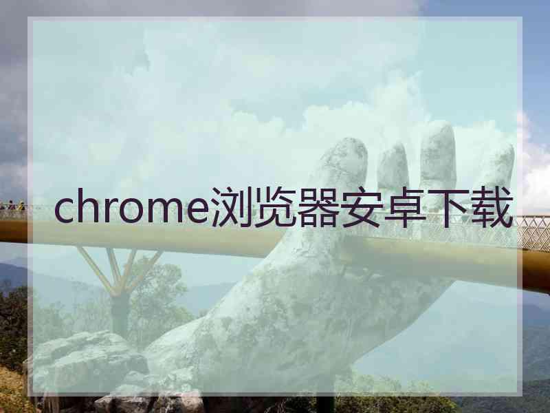 chrome浏览器安卓下载