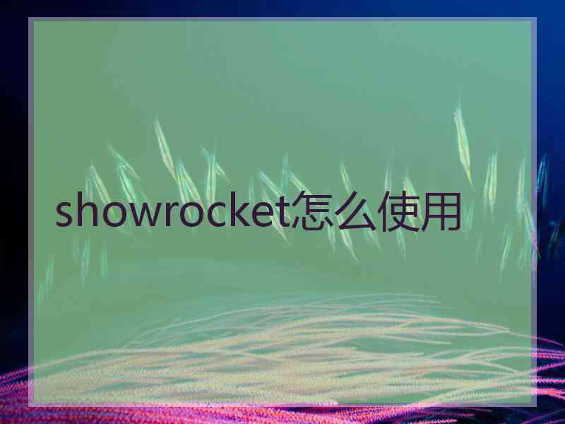 showrocket怎么使用