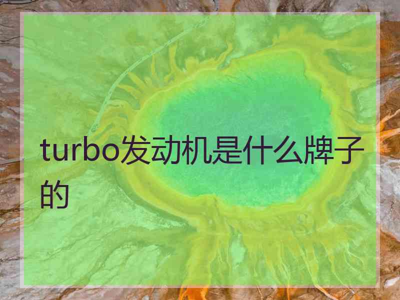 turbo发动机是什么牌子的