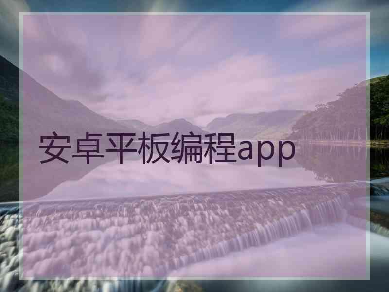 安卓平板编程app