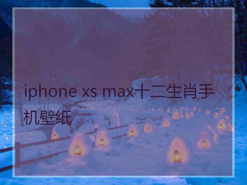 iphone xs max十二生肖手机壁纸