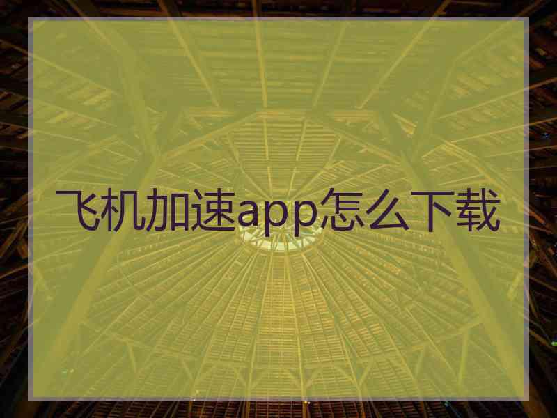 飞机加速app怎么下载