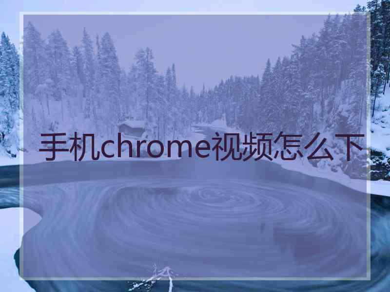 手机chrome视频怎么下