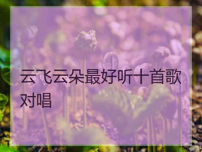 云飞云朵最好听十首歌对唱