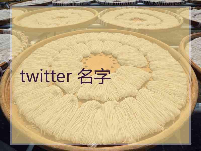 twitter 名字