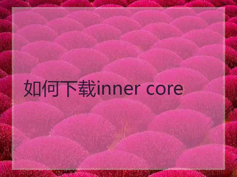 如何下载inner core