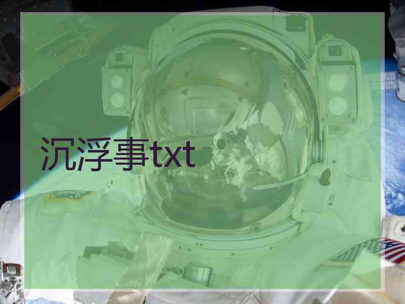 沉浮事txt