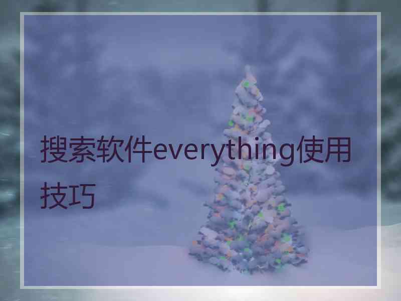 搜索软件everything使用技巧