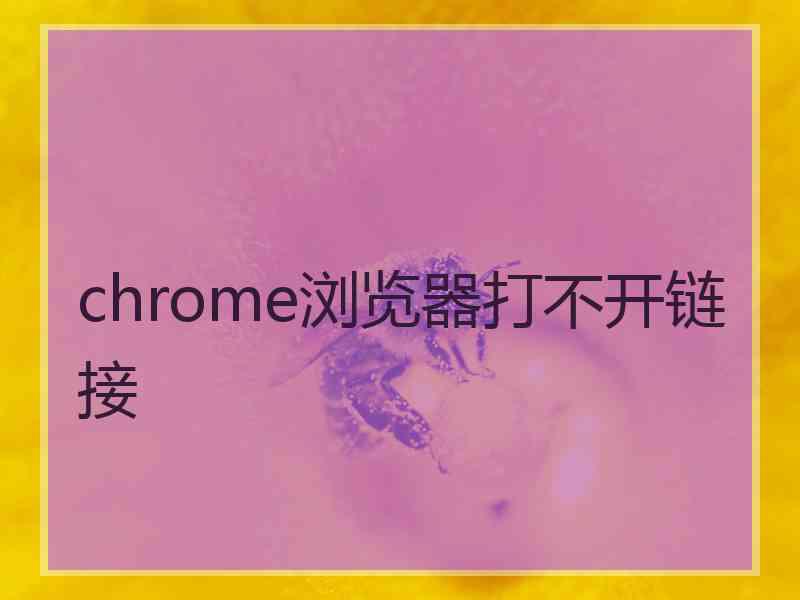 chrome浏览器打不开链接