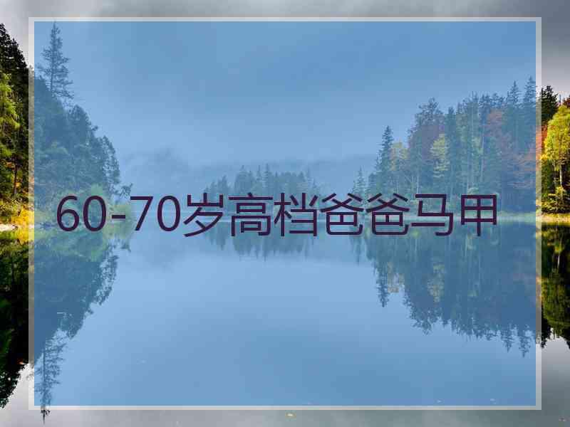 60-70岁高档爸爸马甲