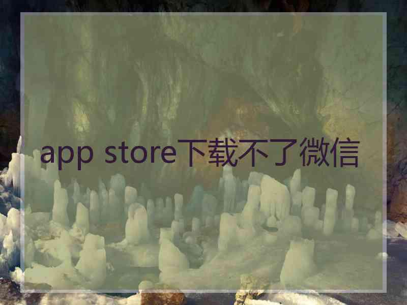 app store下载不了微信