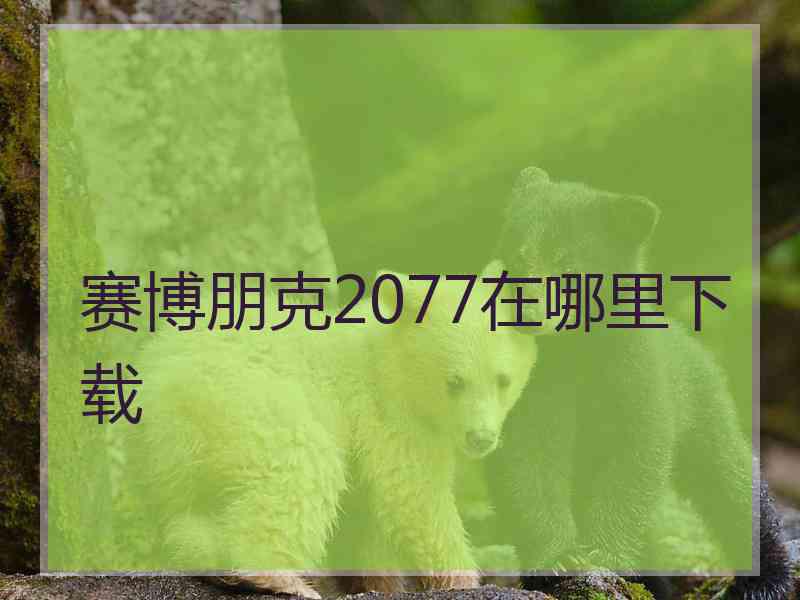 赛博朋克2077在哪里下载