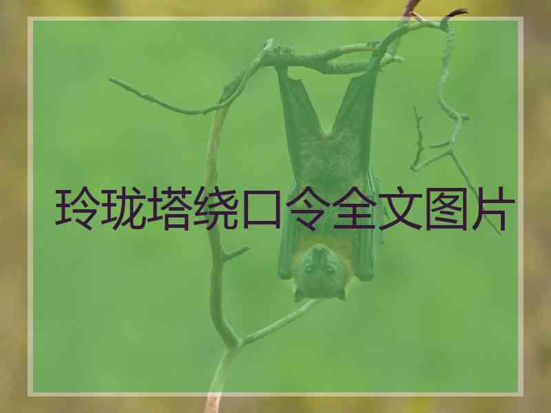 玲珑塔绕口令全文图片