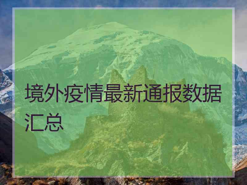 境外疫情最新通报数据汇总