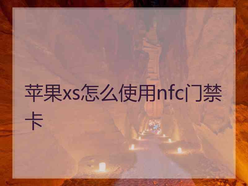 苹果xs怎么使用nfc门禁卡