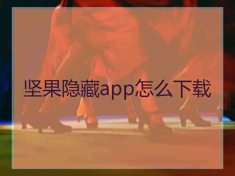 坚果隐藏app怎么下载