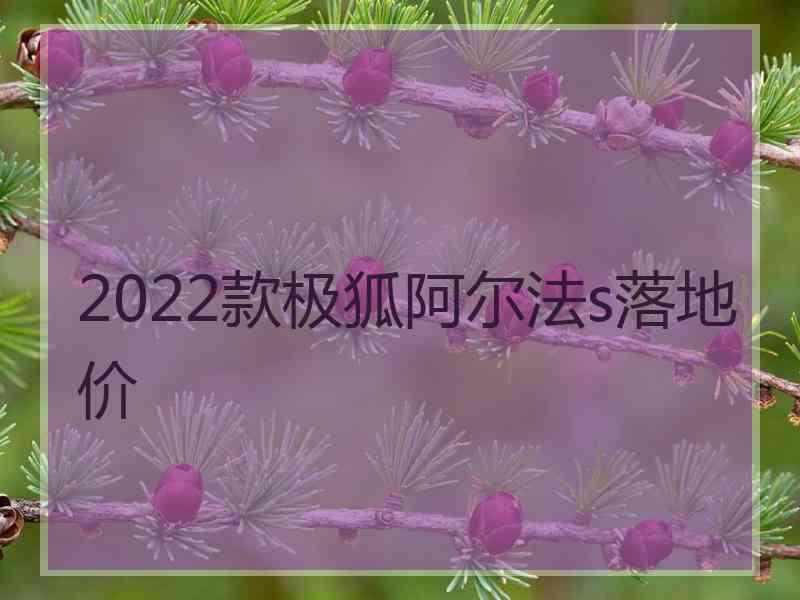 2022款极狐阿尔法s落地价