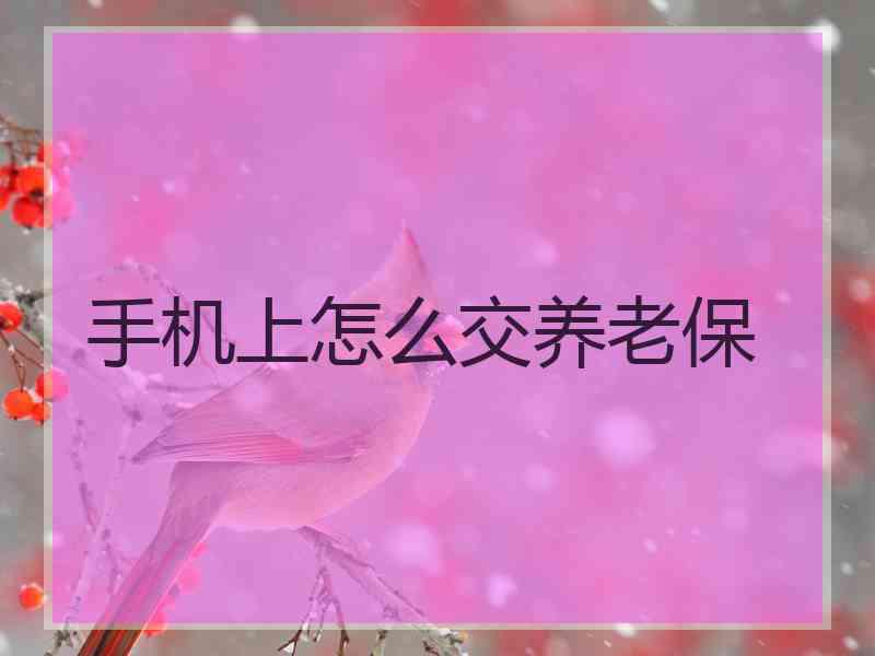 手机上怎么交养老保