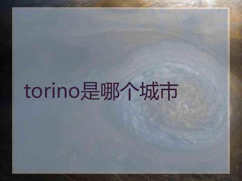 torino是哪个城市