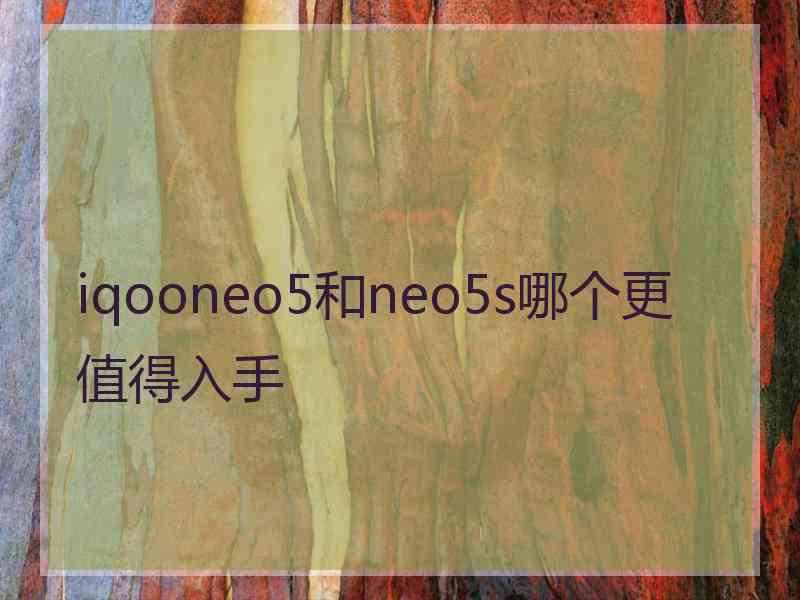 iqooneo5和neo5s哪个更值得入手