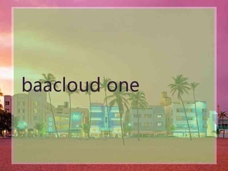 baacloud one