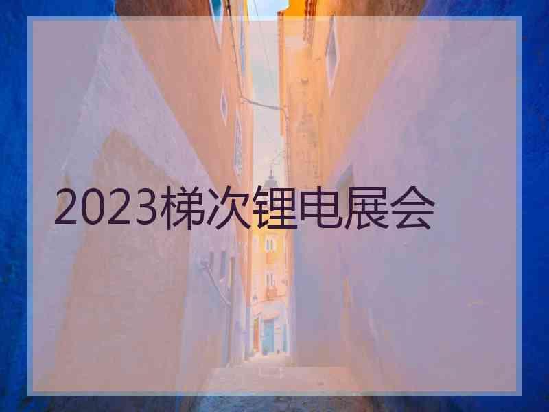 2023梯次锂电展会