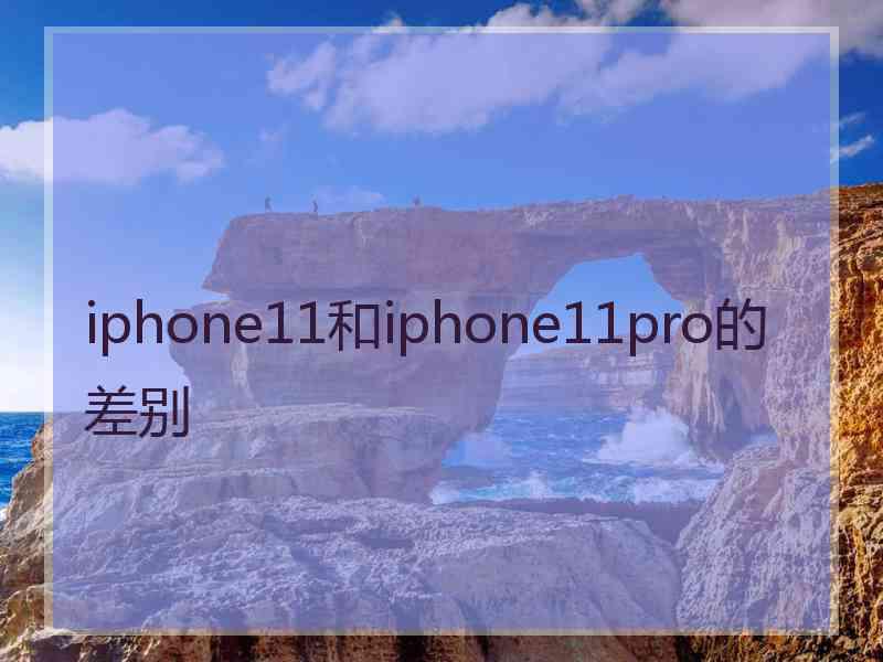 iphone11和iphone11pro的差别