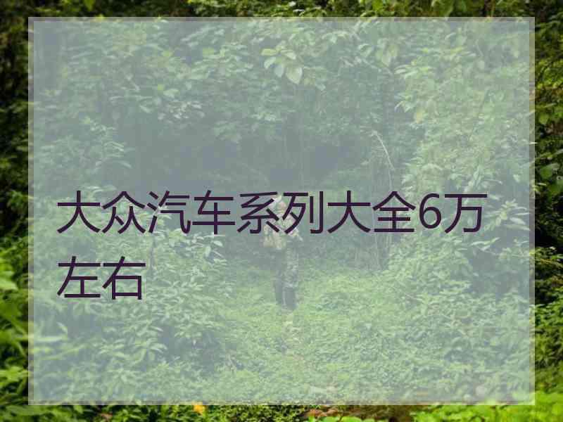 大众汽车系列大全6万左右