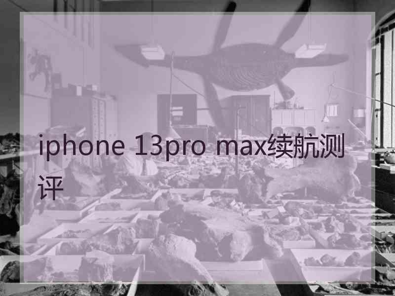 iphone 13pro max续航测评