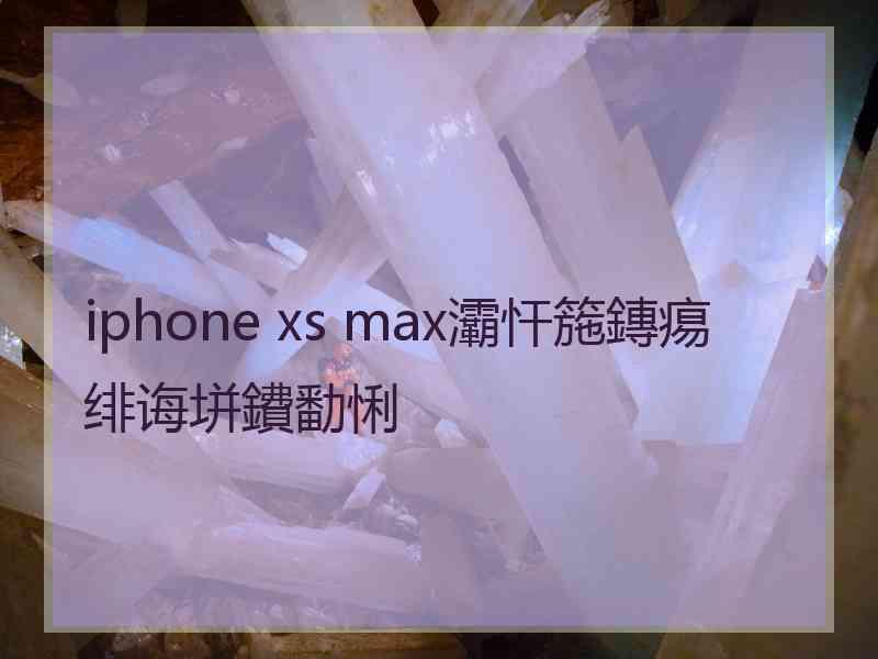 iphone xs max灞忓箷鏄痬绯诲垪鐨勫悧