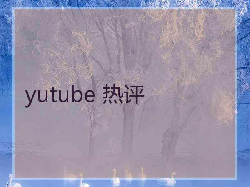 yutube 热评