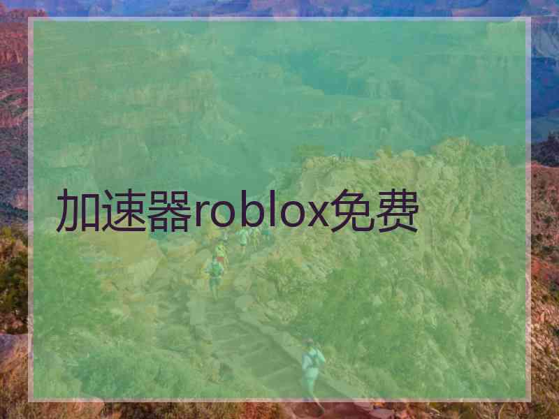 加速器roblox免费