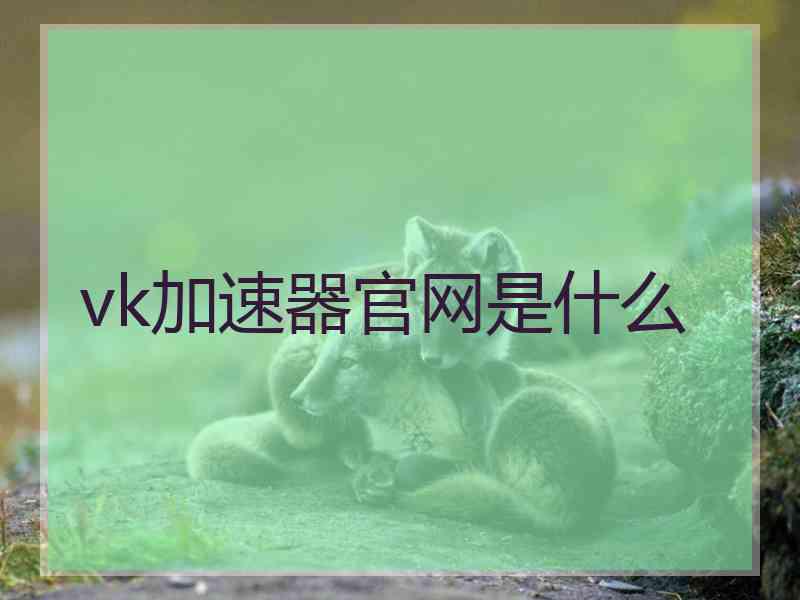 vk加速器官网是什么