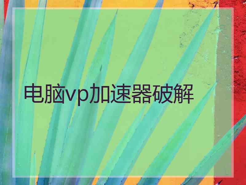 电脑vp加速器破解